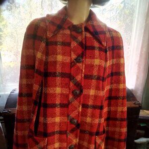 Vintage Pendleton 100% Virgin Wool Plaid Cape Portland Oregon